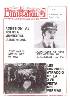 N&uacute;mero 15 - Publicat 10 d'Octubre de 1981