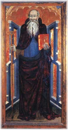 Taula de sant Antoni, atribu&iuml;da al mestre de Santa Margarida (s. XIV)